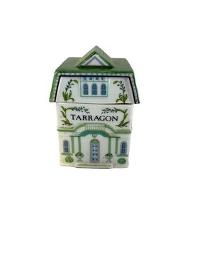 Lenox Spice Village Tarragon Porcelain Spice Jar Vintage 1989